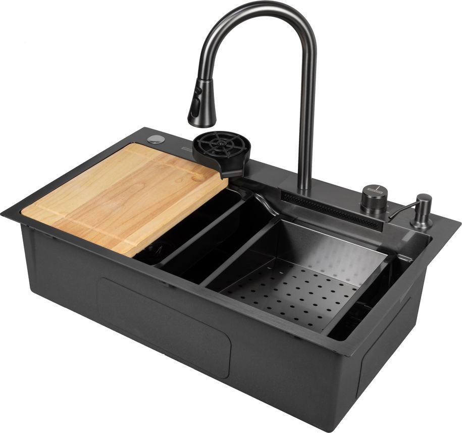 

Кухонная мойка ARFEKA AF 750*460 Black PVD Nano