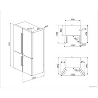 Четырёхдверный холодильник Smeg FQ60XDE