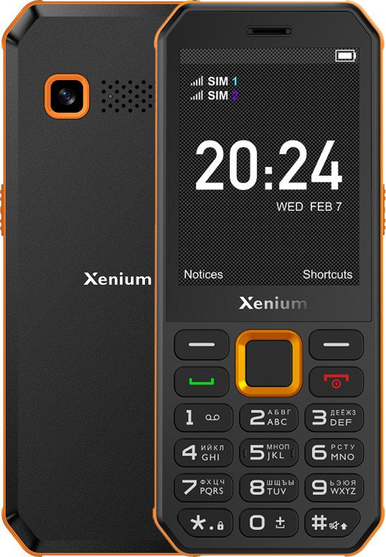 Кнопочный телефон Xenium X300 (оранжевый/черный)