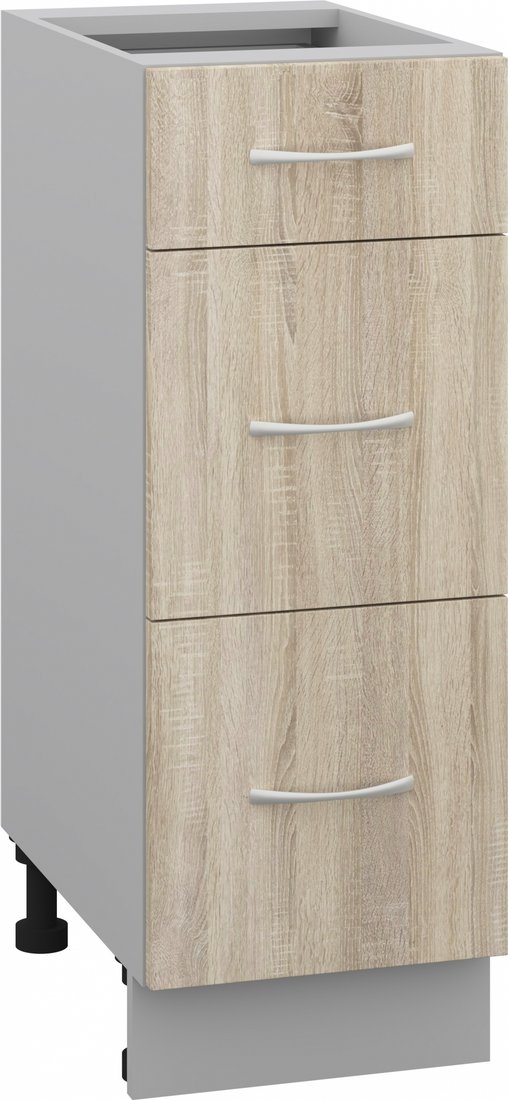 

Шкаф напольный Кортекс-мебель Корнелия Лира НШ30р3ш без столешницы (дуб сонома)