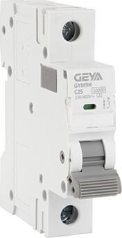 

Выключатель автоматический GEYA GYM9H-1P-25C 1P 25A C 10kA 1M GYM9H1P25C