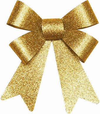 Елочная игрушка Pozzi Milano Бантики 5127 (2 шт, золото)