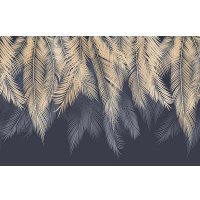 Фотообои Citydecor Пальмовые листья 400х260 бежевый-синий