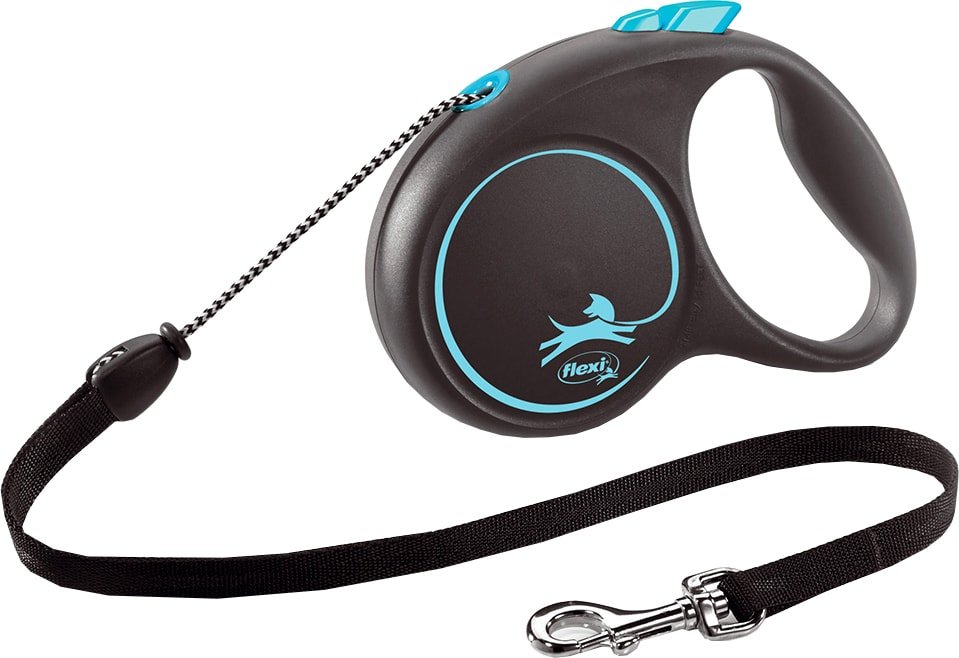 

Поводок-рулетка Flexi Black Design M Cord 5 m (голубой)