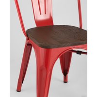 Стул Stool Group Tolix wood (красный глянцевый)