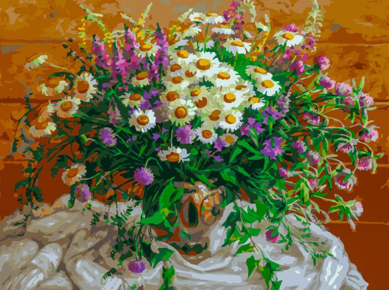 

Картина по номерам Белоснежка Дачный букет 513-AS