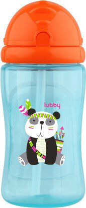 Поильник Lubby с трубочкой 11836/12