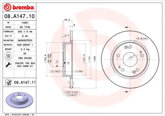 Brembo 08A14710