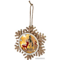 Елочная игрушка ЭРА Снежинка ENGDS-6L Б0060477