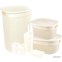 Набор аксессуаров для ванной Plast Team Oslo Ideal PT1329МЛ-1 (молочный)