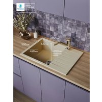 Кухонная мойка Polygran Deka 700 (опал)