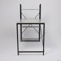 Стол AksHome Onyx (бетон/черный металл)