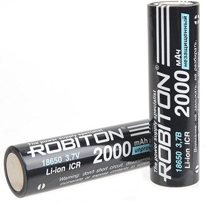 

Аккумулятор Robiton 18650 2000mAh (Без защиты)