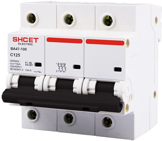 

Выключатель автоматический Shcet ВА47-100 3Р 125А C