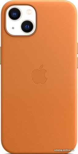Чехол для телефона Apple MagSafe Leather Case для iPhone 13 (золотистая охра)