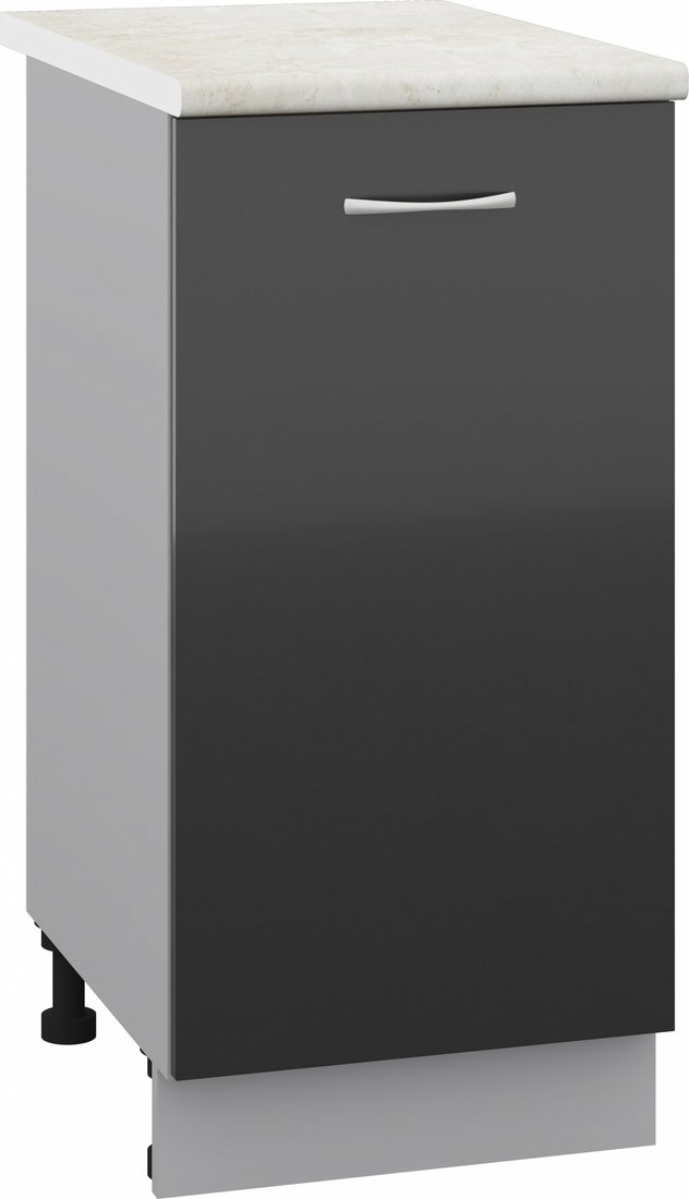 

Шкаф напольный Кортекс-мебель Корнелия Лира НШ40р (черный/королевский опал)