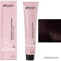 Крем-краска для волос Sergio Professional Color&Blonde 4 caffe коричневый кофе эспрессо