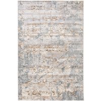 Ковер для жилой комнаты Radjab Carpet Бьянка Прямоугольник D057A 8564RK-B (1x2, Cream Shirink/Blue Fdy)