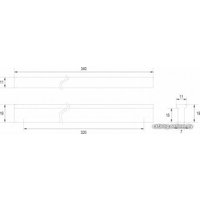 Ручка мебельная Boyard Port RS066BL.4/320