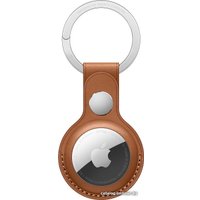 Брелок Apple кожаный для AirTag с кольцом для ключей (коричневый) MX4M2