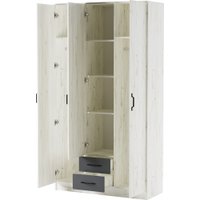 Шкаф распашной Памир Беатрис Трио (крафт белый/антрацит)