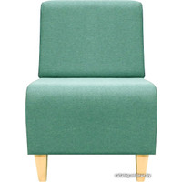 Интерьерное кресло Brioli Руди Д (рогожка, J14 голубой/светлые ножки)