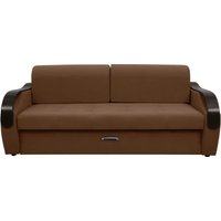 Диван Сириус Лидер-6 ППУ 225x110 (Eva 03 велюр светло-коричневый)