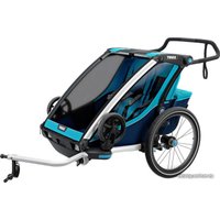 Детский велоприцеп Thule Chariot Cross 2 (Thule Blue/Poseidon)