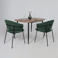 Стул с подлокотниками Алвест AV 433 (изумрудный бархат H-30/черный)