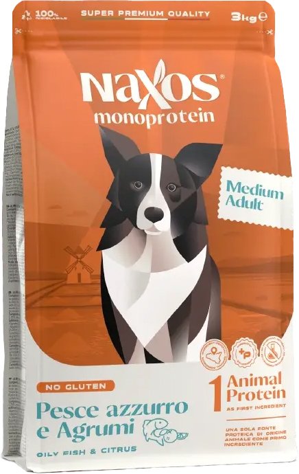 

Сухой корм для собак Adragna Naxos Medium Adult Рыба с Цитрусом 3 кг