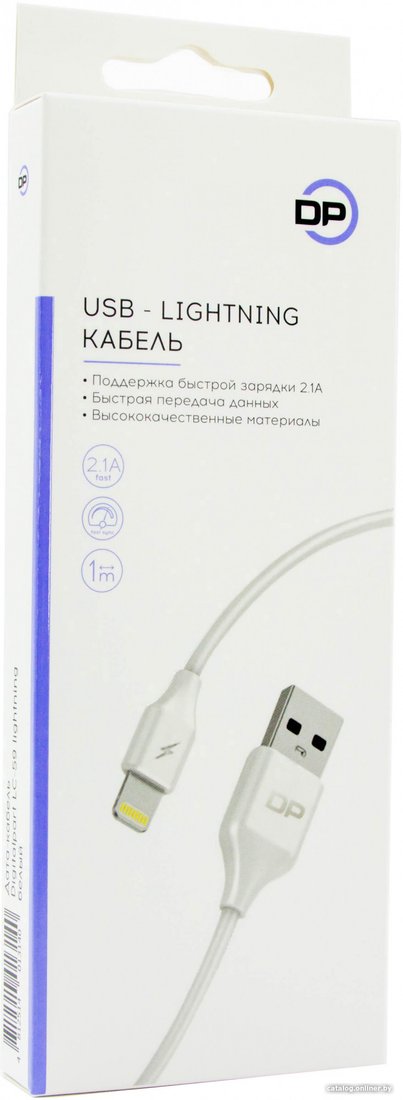 Кабель Digital Part LC-59 USB Type-A - Lightning (1 м, белый)