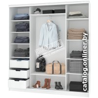 Шкаф-купе Кортекс-мебель Сенатор ШК12-45 Классика ДСП (венге)