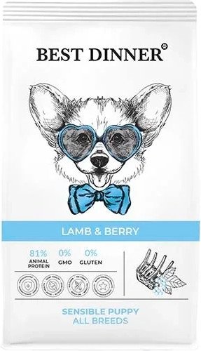 

Сухой корм для собак Best Dinner Puppy Sensible Lamb & Berry (3 к г)