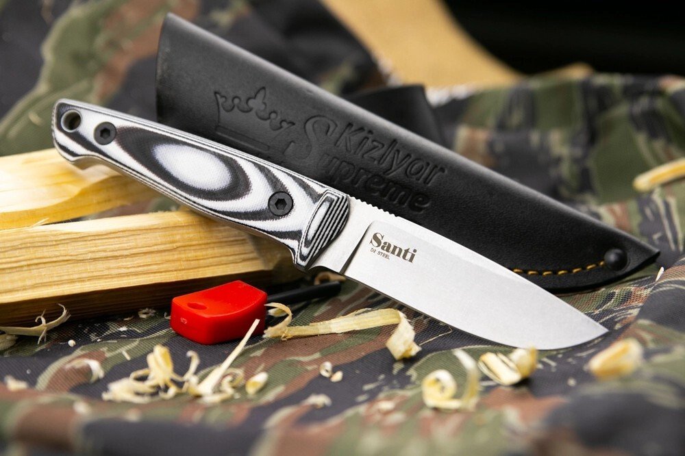 Нож Kizlyar Supreme Santi D2 StoneWash G10