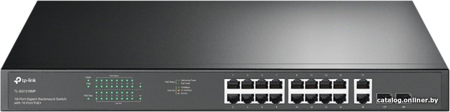 Неуправляемый коммутатор TP-Link TL-SG1218MP