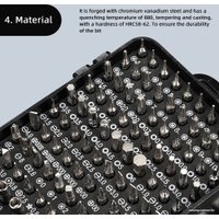 Набор отвертка с битами и головками USBTOP 557283 (115 предметов)