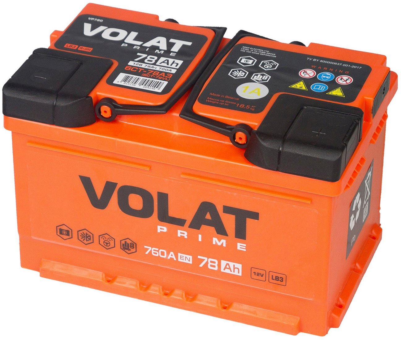 

Автомобильный аккумулятор VOLAT Prime R+ (78 А·ч)