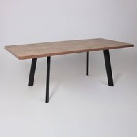Кухонный стол Мамадома Leon lux radial-180 раздвижной 180-240х95 (дуб веллингтон/черный)