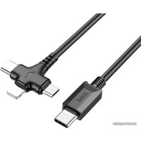 Кабель Hoco X77 USB Type-C - microUSB/USB Type-C/Lightning (1 м, черный)