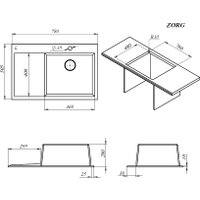 Кухонная мойка ZorG ZRN 5080 Premium R