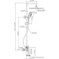 Душевая система  Esko Berlin ST250 BR