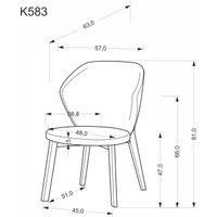 Стул Halmar K583 (коричневый/бежевый/орех)