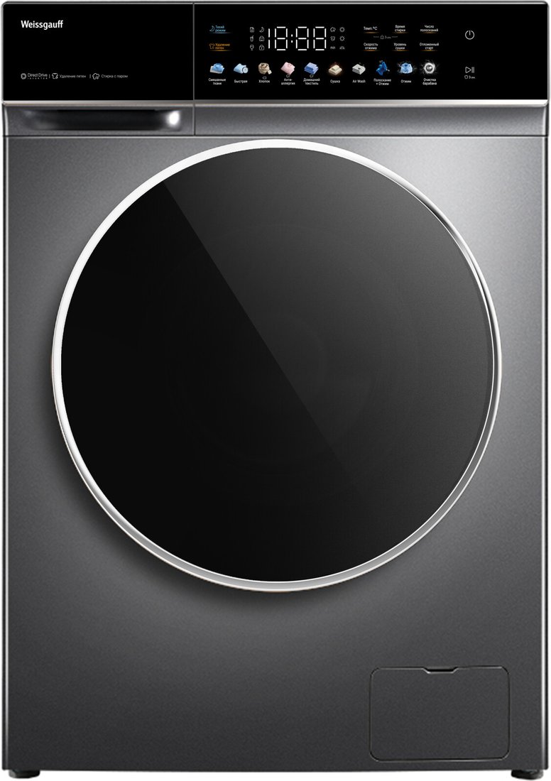 

Стирально-сушильная машина Weissgauff WMD 62210 Direct Drive Touch Inverter Steam Grey