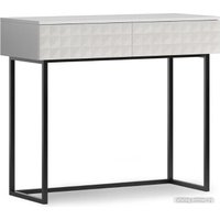Консольный стол Shtabe Simple 7011 эко (травертин/белый/черный)