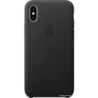 Чехол для телефона Apple Leather Case для iPhone X Black