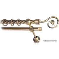 Карниз для штор Lm Decor Крюк (антик, витая, 1.6м 16мм, 2 ряда)