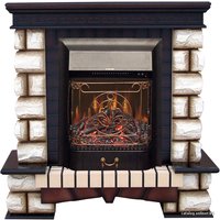 Каминокомплект Smolcom Gilbert Brick c Fobos/Majestic (темный орех)
