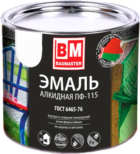 Эмаль Baumaster ПФ-115 (1.7 кг, красный)