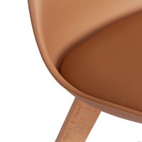 Стул TetChair Tulip дерево/пластик/экокожа mod. 73-1 (latte)