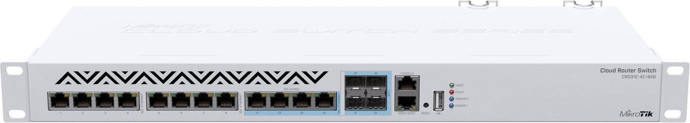 

Управляемый коммутатор 3-го уровня Mikrotik CRS312-4C+8XG-RM